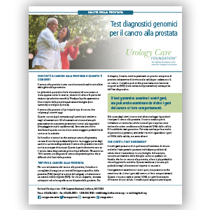Italian Genomic Testing for Prostate Cancer