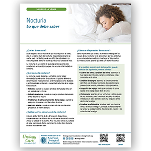 Spanish Nocturia What You Should Know Fact Sheet 
