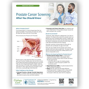 Prostate Cancer Screening What You Should Know