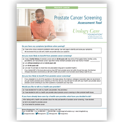 Prostate Cancer Screening Assessment Tool- Order