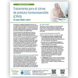 Tratamiento para el cáncer de próstata hormonosensible (CPHS) Lo que debe saber