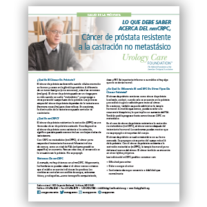 Lo que debe saber acera del nmCRPC, cáncer de próstata resistente a la castración no metastásico