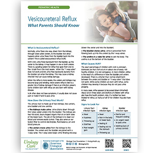 Vesicoureteral Reflux (VUR) Fact Sheet
