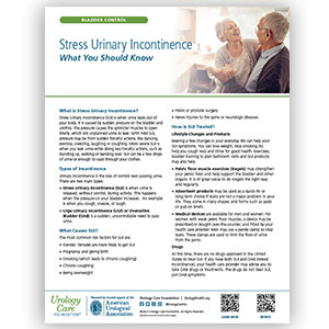 Stress Urinary Incontinence - What You Should Know - Urology Care